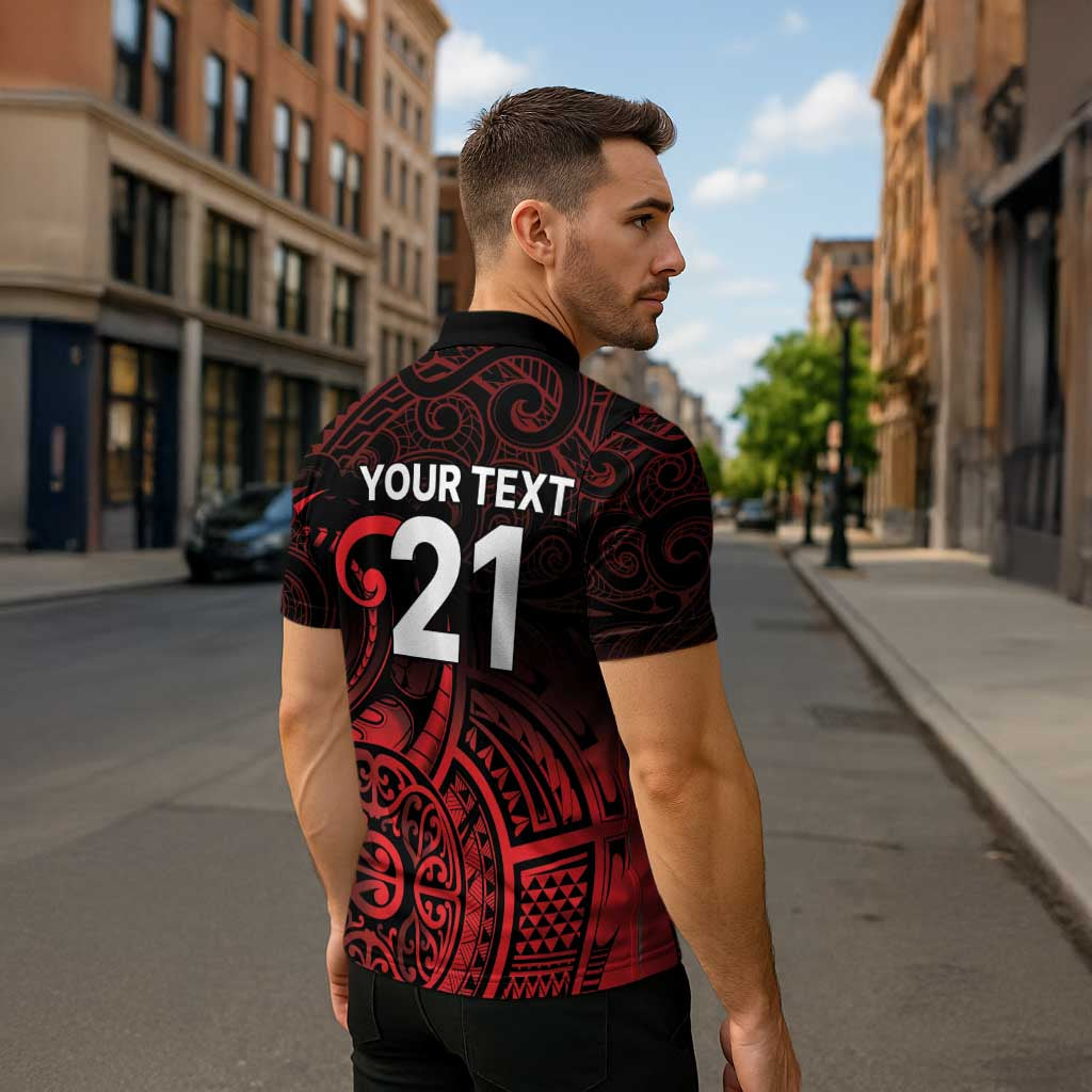 New Zealand Rugby Pacific Custom Zipper Polo Shirt Whatumoana Maori Tribal Tattoo - Aussie Hoodie