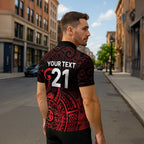 New Zealand Rugby Pacific Custom Zipper Polo Shirt Whatumoana Maori Tribal Tattoo - Aussie Hoodie