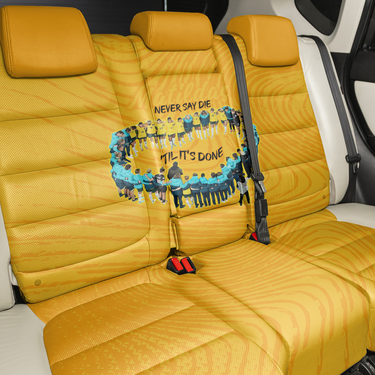 matildas-til-its-done-custom-back-car-seat-cover-australia-womens-soccer-gold-style