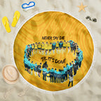 matildas-til-its-done-custom-beach-blanket-australia-womens-soccer-gold-style