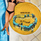 matildas-til-its-done-custom-beach-blanket-australia-womens-soccer-gold-style