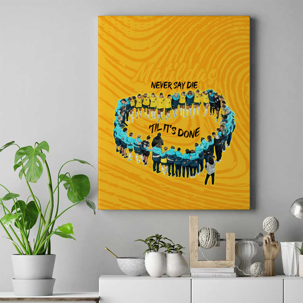 matildas-til-its-done-custom-canvas-wall-art-australia-womens-soccer-gold-style