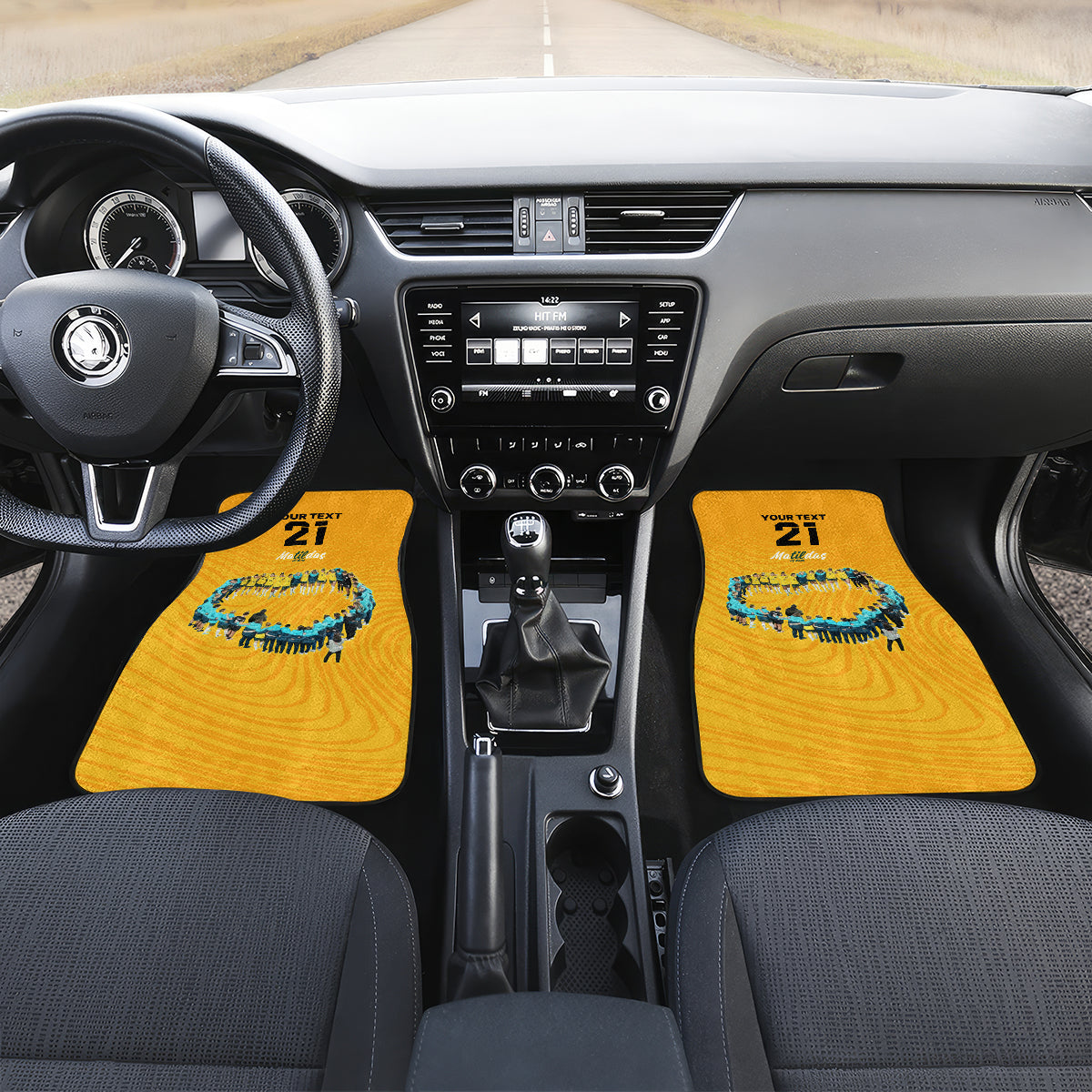 matildas-til-its-done-custom-car-mats-australia-womens-soccer-gold-style