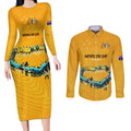 matildas-til-its-done-custom-couples-matching-long-sleeve-bodycon-dress-and-long-sleeve-button-shirt-australia-womens-soccer-gold-style
