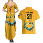 matildas-til-its-done-custom-couples-matching-summer-maxi-dress-and-hawaiian-shirt-australia-womens-soccer-gold-style