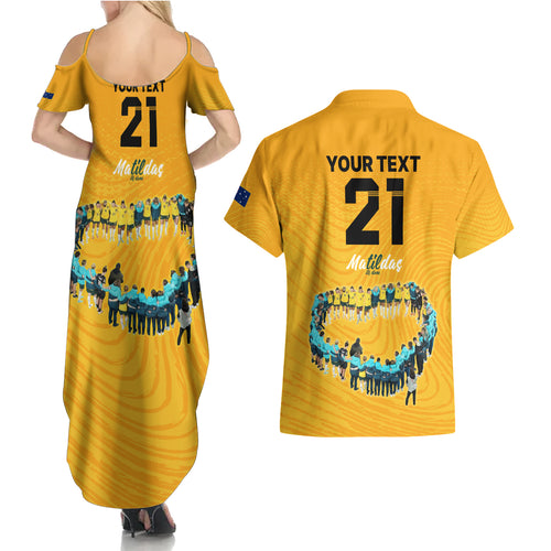 matildas-til-its-done-custom-couples-matching-summer-maxi-dress-and-hawaiian-shirt-australia-womens-soccer-gold-style