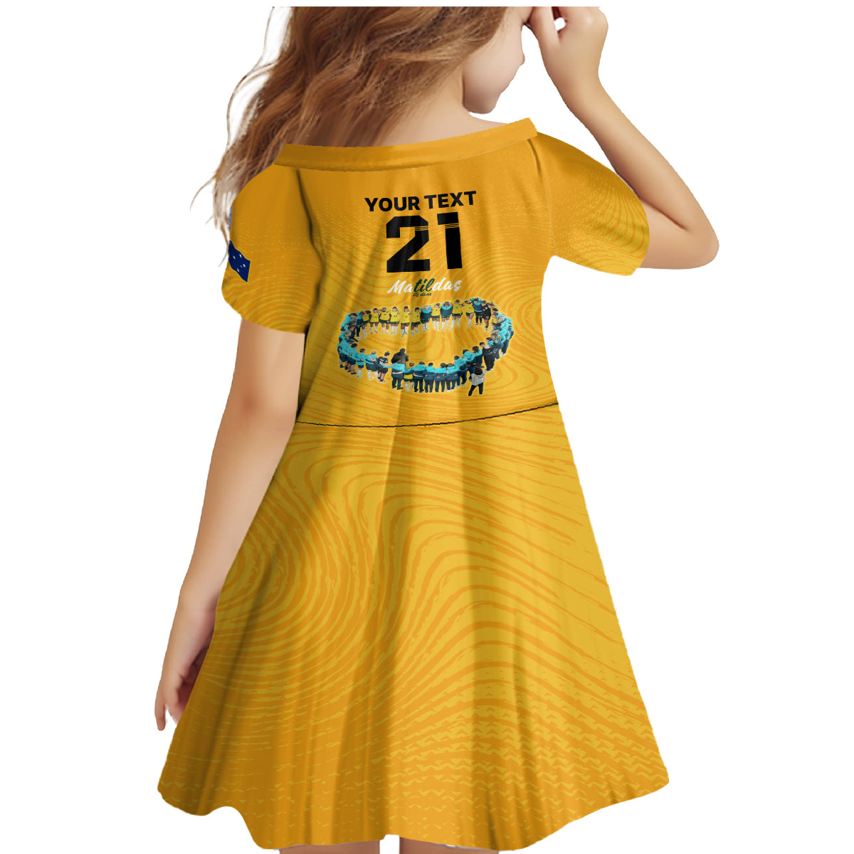 matildas-til-its-done-custom-family-matching-mermaid-dress-and-hawaiian-shirt-australia-womens-soccer-gold-style