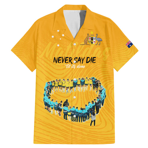 matildas-til-its-done-custom-family-matching-mermaid-dress-and-hawaiian-shirt-australia-womens-soccer-gold-style