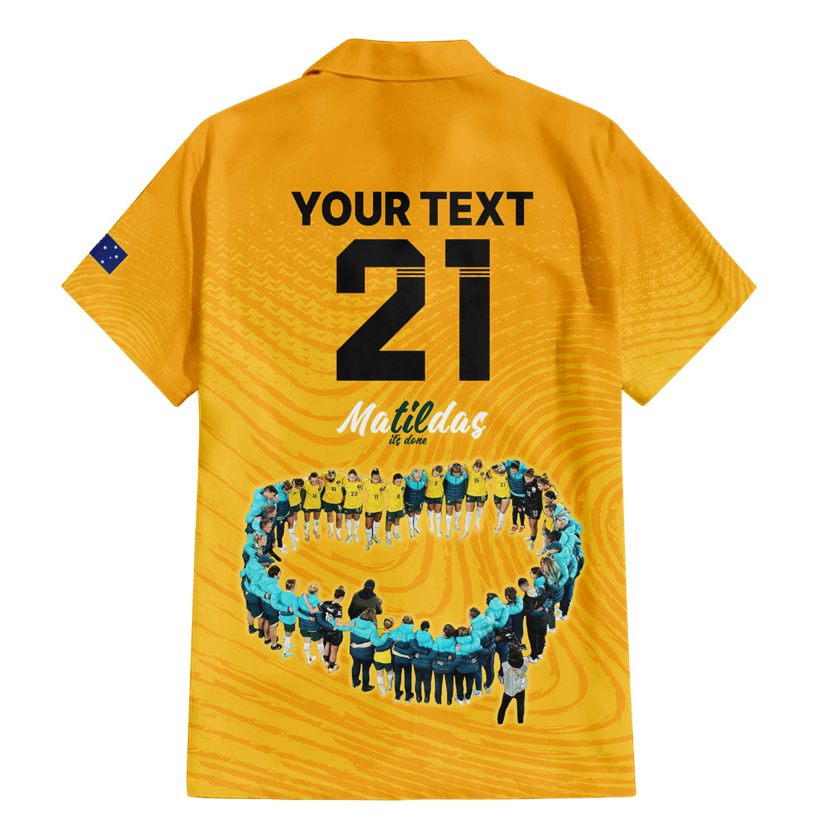 matildas-til-its-done-custom-family-matching-mermaid-dress-and-hawaiian-shirt-australia-womens-soccer-gold-style