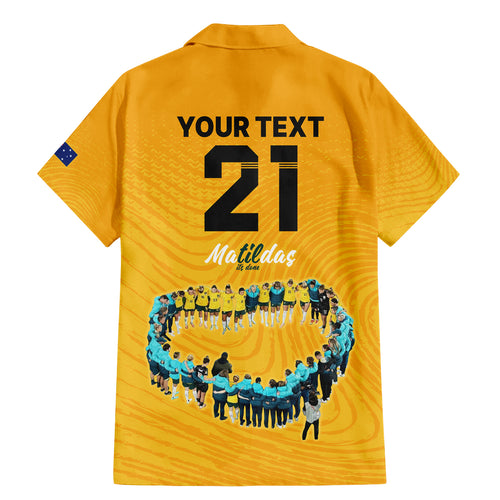 matildas-til-its-done-custom-family-matching-mermaid-dress-and-hawaiian-shirt-australia-womens-soccer-gold-style
