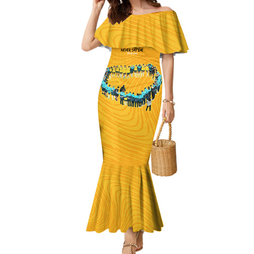 matildas-til-its-done-custom-family-matching-mermaid-dress-and-hawaiian-shirt-australia-womens-soccer-gold-style
