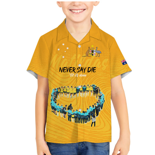 matildas-til-its-done-custom-family-matching-mermaid-dress-and-hawaiian-shirt-australia-womens-soccer-gold-style