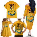 matildas-til-its-done-custom-family-matching-off-shoulder-long-sleeve-dress-and-hawaiian-shirt-australia-womens-soccer-gold-style