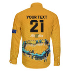 matildas-til-its-done-custom-family-matching-off-shoulder-long-sleeve-dress-and-hawaiian-shirt-australia-womens-soccer-gold-style