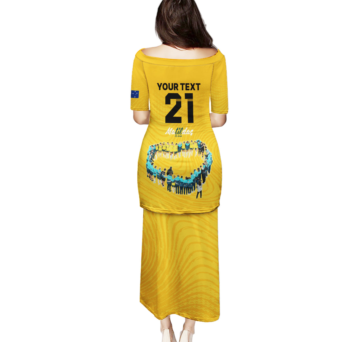 matildas-til-its-done-custom-family-matching-puletasi-dress-and-hawaiian-shirt-australia-womens-soccer-gold-style