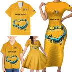 matildas-til-its-done-custom-family-matching-short-sleeve-bodycon-dress-and-hawaiian-shirt-australia-womens-soccer-gold-style