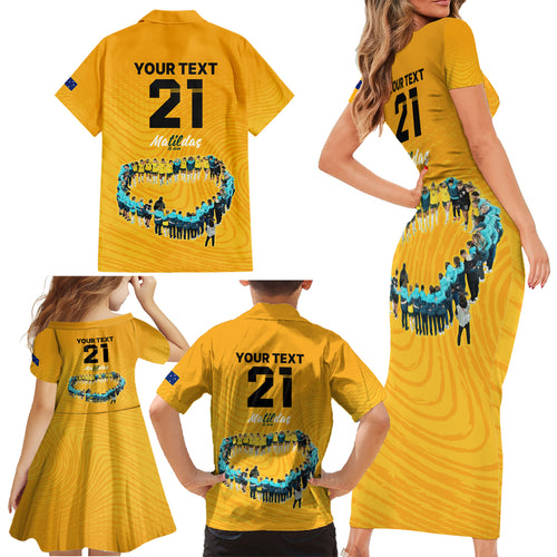 matildas-til-its-done-custom-family-matching-short-sleeve-bodycon-dress-and-hawaiian-shirt-australia-womens-soccer-gold-style