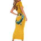 matildas-til-its-done-custom-family-matching-short-sleeve-bodycon-dress-and-hawaiian-shirt-australia-womens-soccer-gold-style