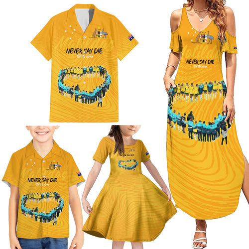 matildas-til-its-done-custom-family-matching-summer-maxi-dress-and-hawaiian-shirt-australia-womens-soccer-gold-style
