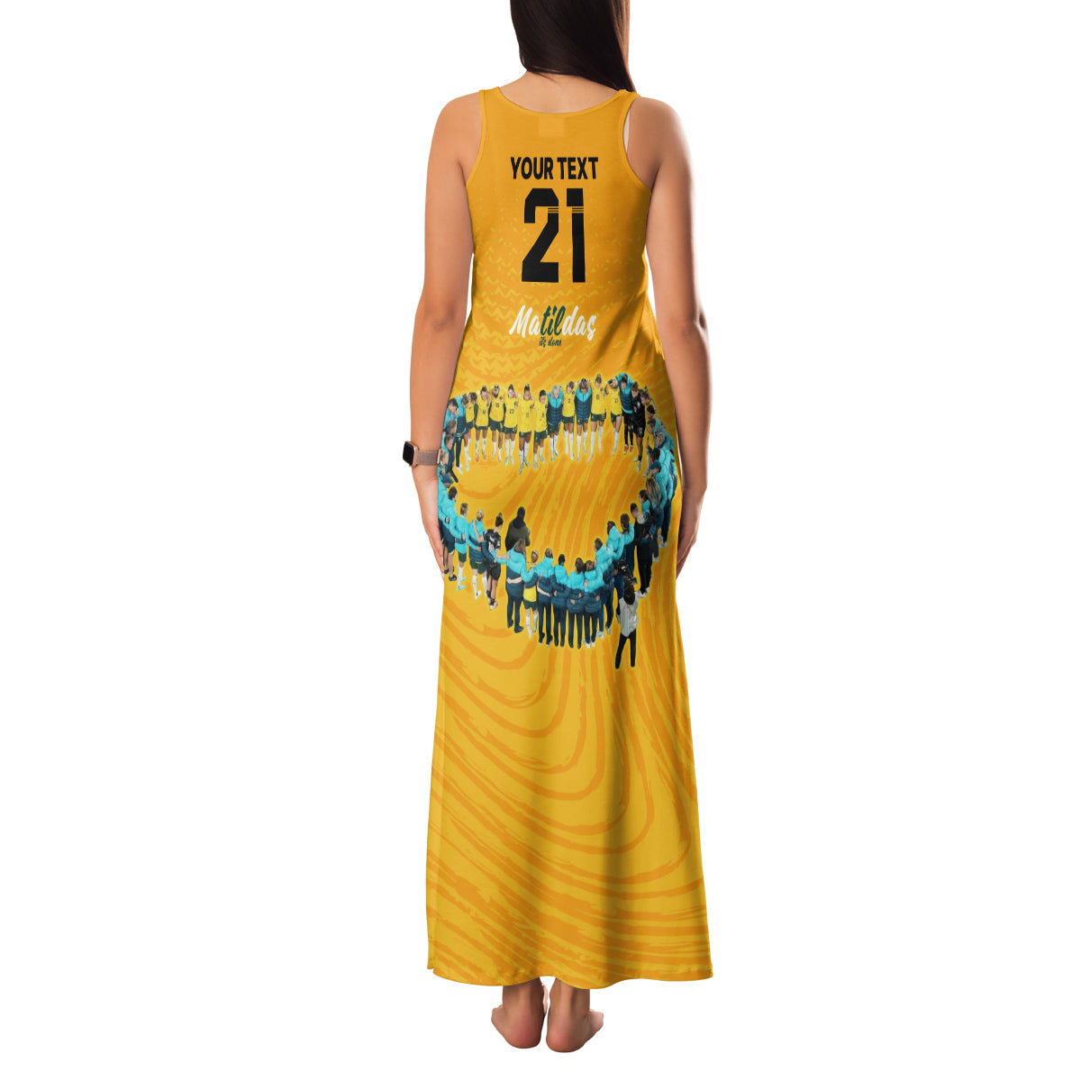 matildas-til-its-done-custom-family-matching-tank-maxi-dress-and-hawaiian-shirt-australia-womens-soccer-gold-style