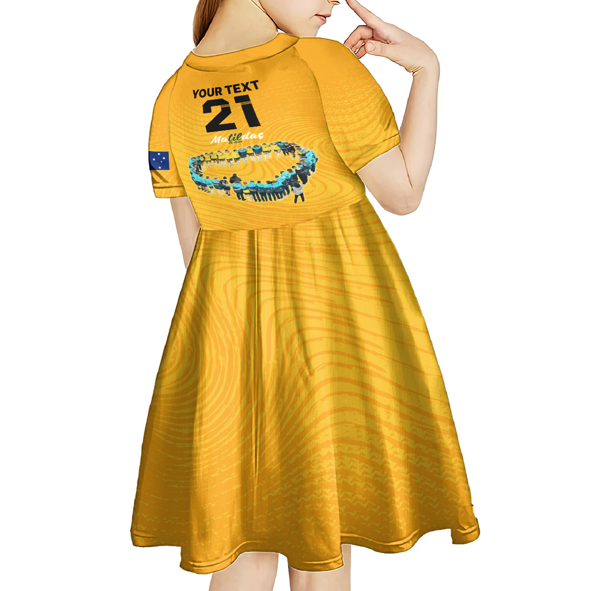 matildas-til-its-done-custom-kid-short-sleeve-dress-australia-womens-soccer-gold-style