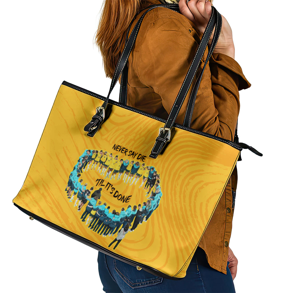 matildas-til-its-done-custom-leather-tote-bag-australia-womens-soccer-gold-style