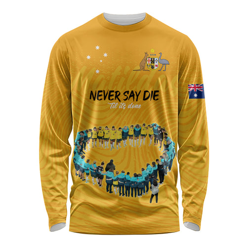 matildas-til-its-done-custom-long-sleeve-shirt-australia-womens-soccer-gold-style