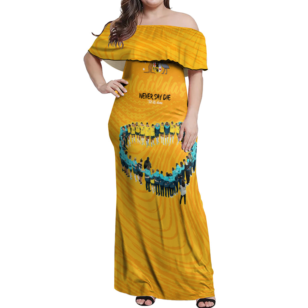 matildas-til-its-done-custom-off-shoulder-maxi-dress-australia-womens-soccer-gold-style