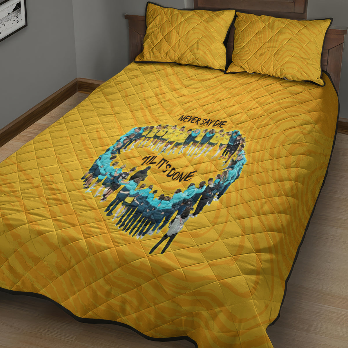 matildas-til-its-done-custom-quilt-bed-set-australia-womens-soccer-gold-style