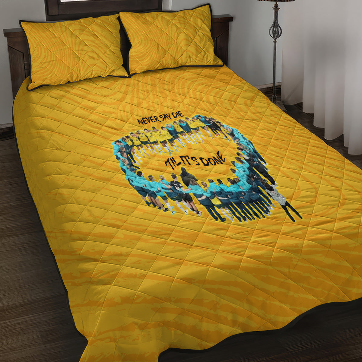 matildas-til-its-done-custom-quilt-bed-set-australia-womens-soccer-gold-style
