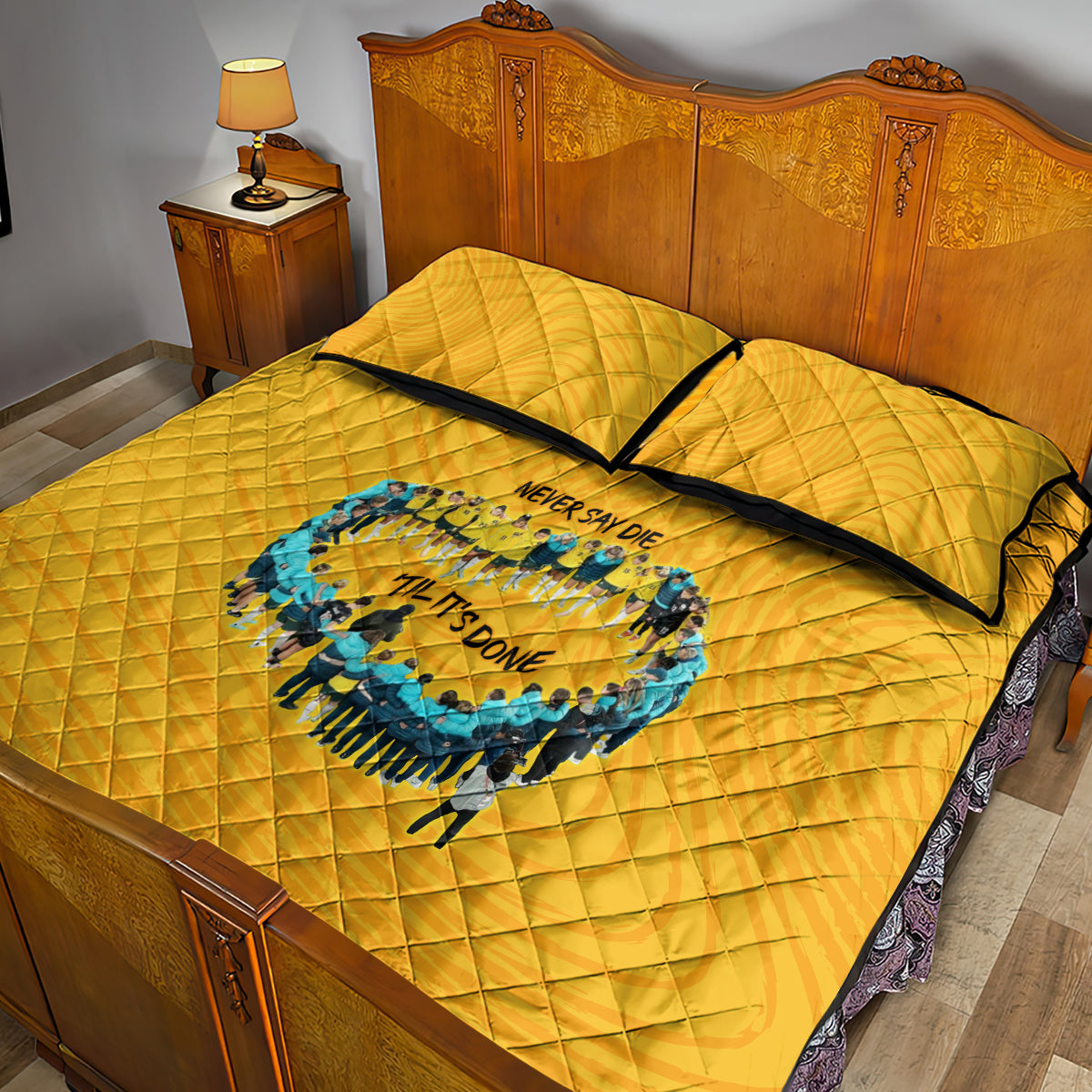 matildas-til-its-done-custom-quilt-bed-set-australia-womens-soccer-gold-style