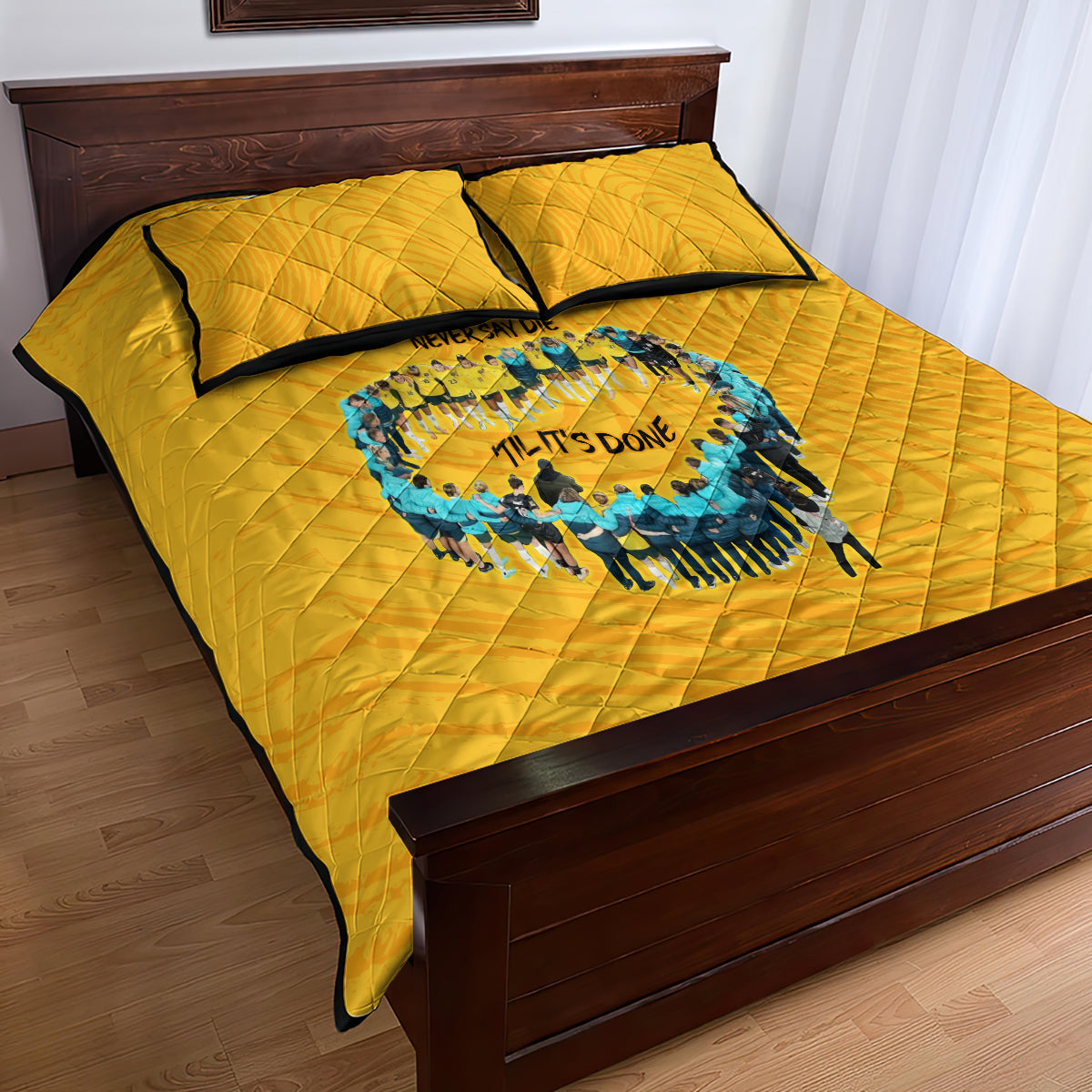matildas-til-its-done-custom-quilt-bed-set-australia-womens-soccer-gold-style