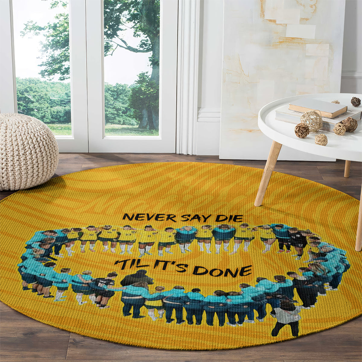 matildas-til-its-done-custom-round-carpet-australia-womens-soccer-gold-style