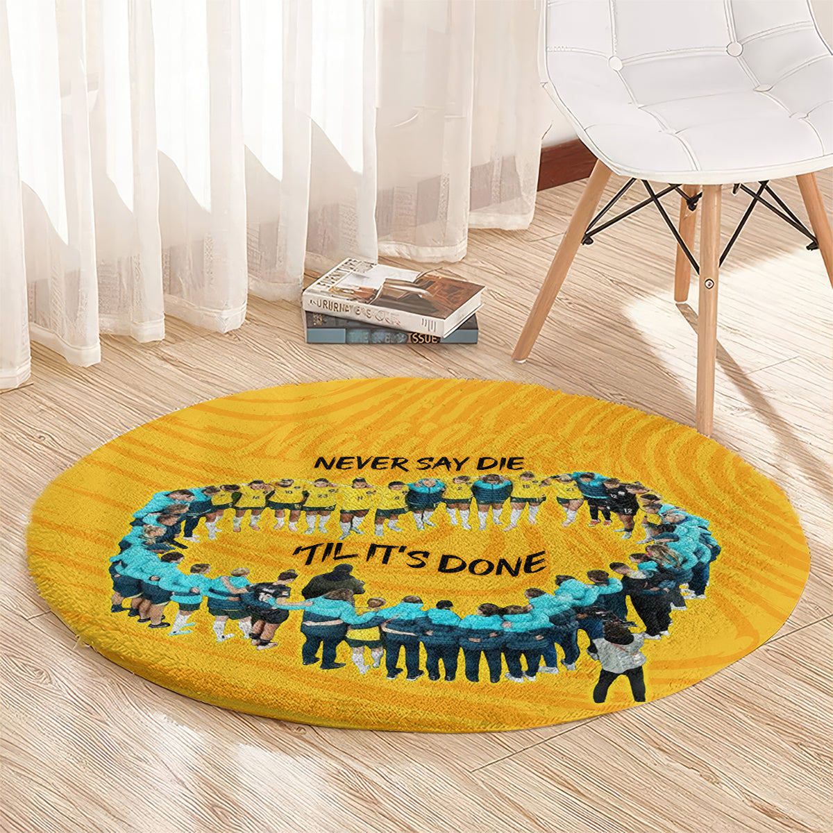 matildas-til-its-done-custom-round-carpet-australia-womens-soccer-gold-style