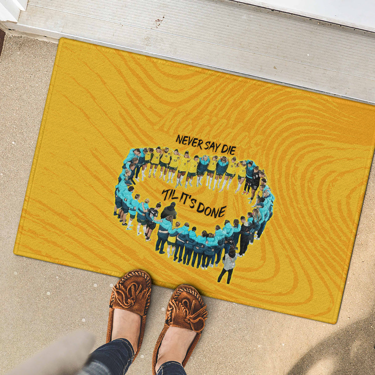 matildas-til-its-done-custom-rubber-doormat-australia-womens-soccer-gold-style