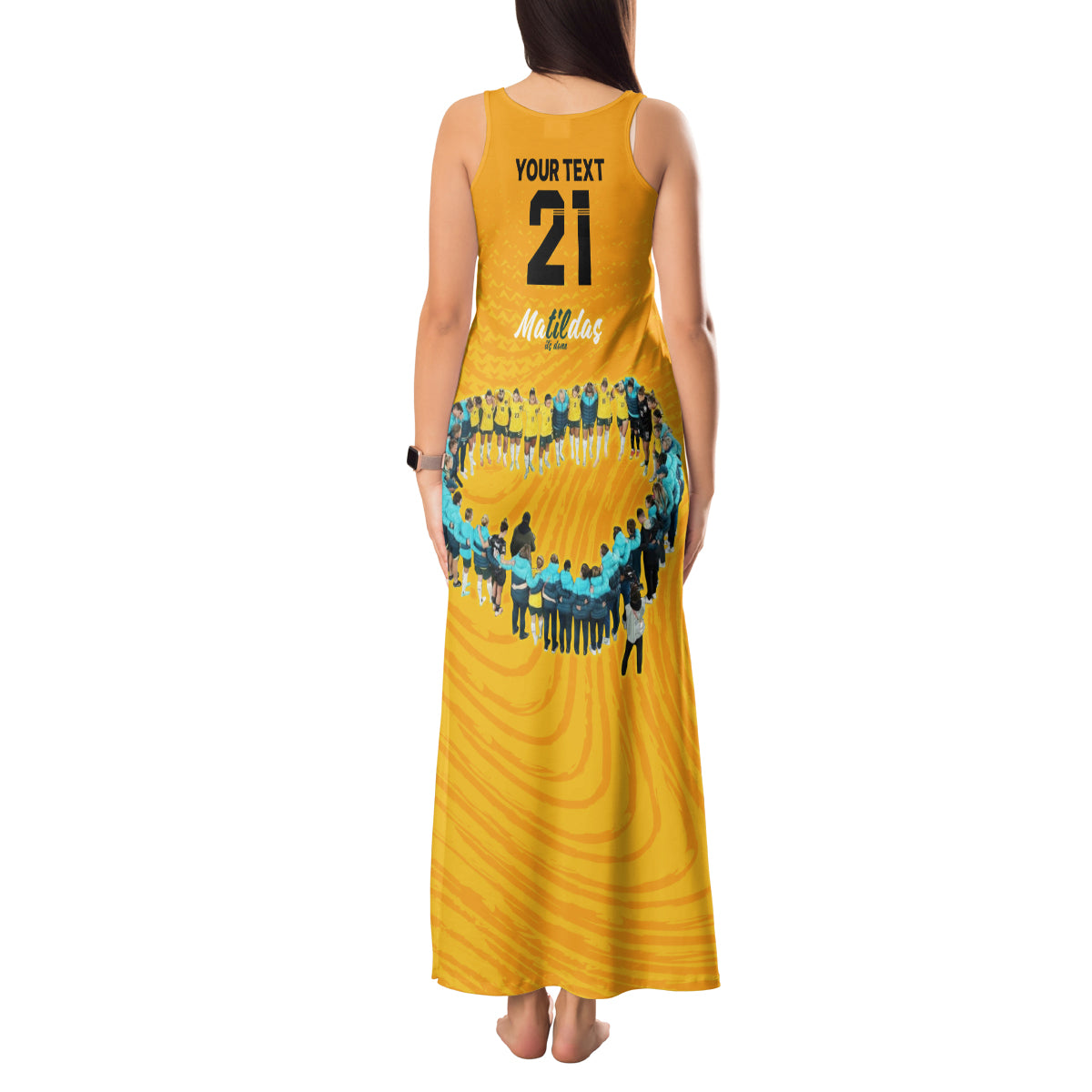 matildas-til-its-done-custom-tank-maxi-dress-australia-womens-soccer-gold-style