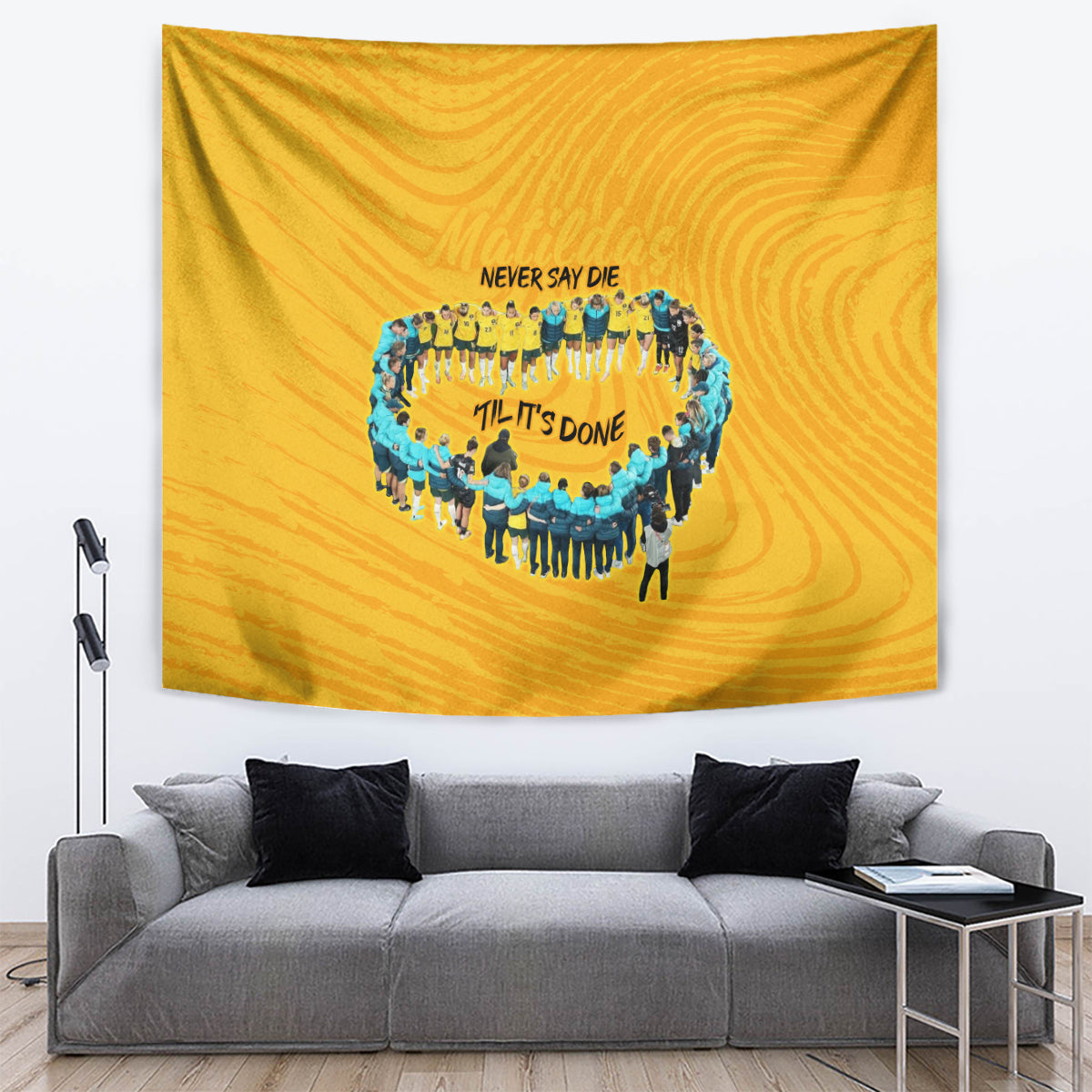 matildas-til-its-done-custom-tapestry-australia-womens-soccer-gold-style