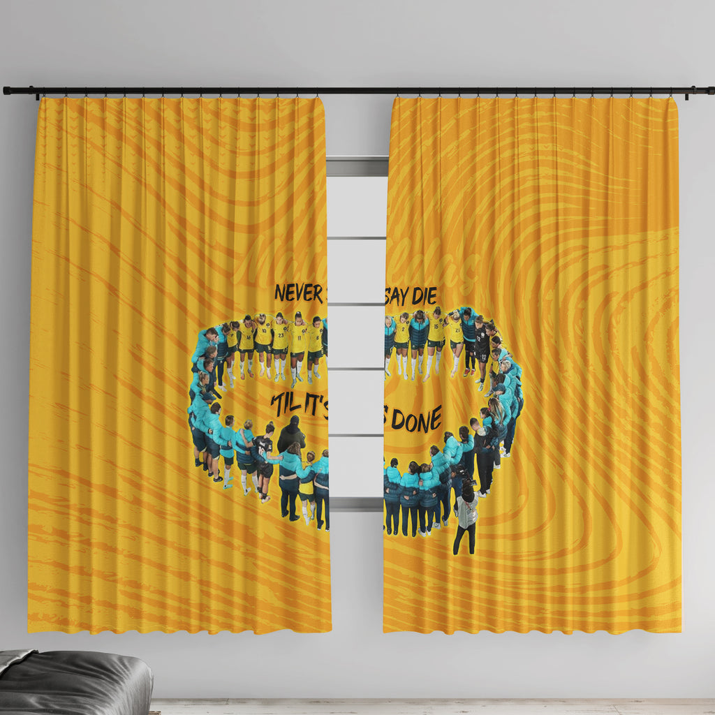 matildas-til-its-done-custom-window-curtain-australia-womens-soccer-gold-style