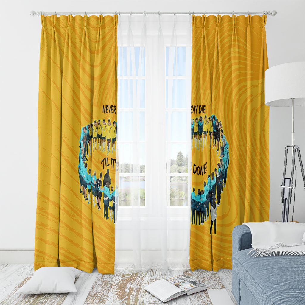 matildas-til-its-done-custom-window-curtain-australia-womens-soccer-gold-style