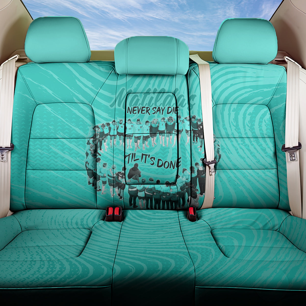 matildas-til-its-done-custom-back-car-seat-cover-australia-womens-soccer-turquoise-style
