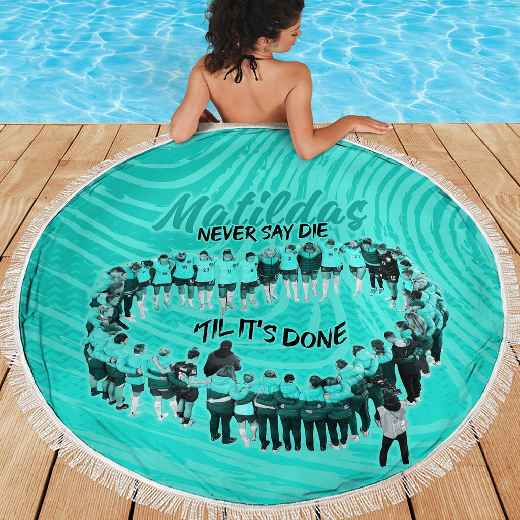 matildas-til-its-done-custom-beach-blanket-australia-womens-soccer-turquoise-style