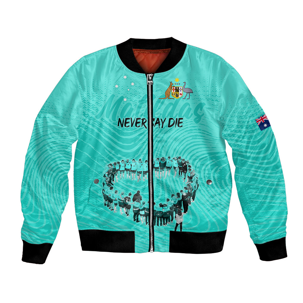matildas-til-its-done-custom-bomber-jacket-australia-womens-soccer-turquoise-style
