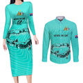 matildas-til-its-done-custom-couples-matching-long-sleeve-bodycon-dress-and-long-sleeve-button-shirt-australia-womens-soccer-turquoise-style