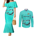 matildas-til-its-done-custom-couples-matching-mermaid-dress-and-long-sleeve-button-shirt-australia-womens-soccer-turquoise-style