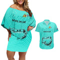 matildas-til-its-done-custom-couples-matching-off-shoulder-short-dress-and-hawaiian-shirt-australia-womens-soccer-turquoise-style