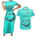 matildas-til-its-done-custom-couples-matching-short-sleeve-bodycon-dress-and-hawaiian-shirt-australia-womens-soccer-turquoise-style