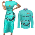 matildas-til-its-done-custom-couples-matching-short-sleeve-bodycon-dress-and-long-sleeve-button-shirt-australia-womens-soccer-turquoise-style
