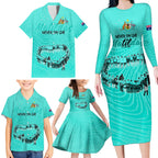 matildas-til-its-done-custom-family-matching-long-sleeve-bodycon-dress-and-hawaiian-shirt-australia-womens-soccer-turquoise-style
