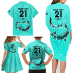 matildas-til-its-done-custom-family-matching-long-sleeve-bodycon-dress-and-hawaiian-shirt-australia-womens-soccer-turquoise-style