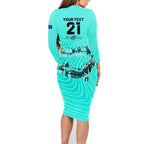 matildas-til-its-done-custom-family-matching-long-sleeve-bodycon-dress-and-hawaiian-shirt-australia-womens-soccer-turquoise-style